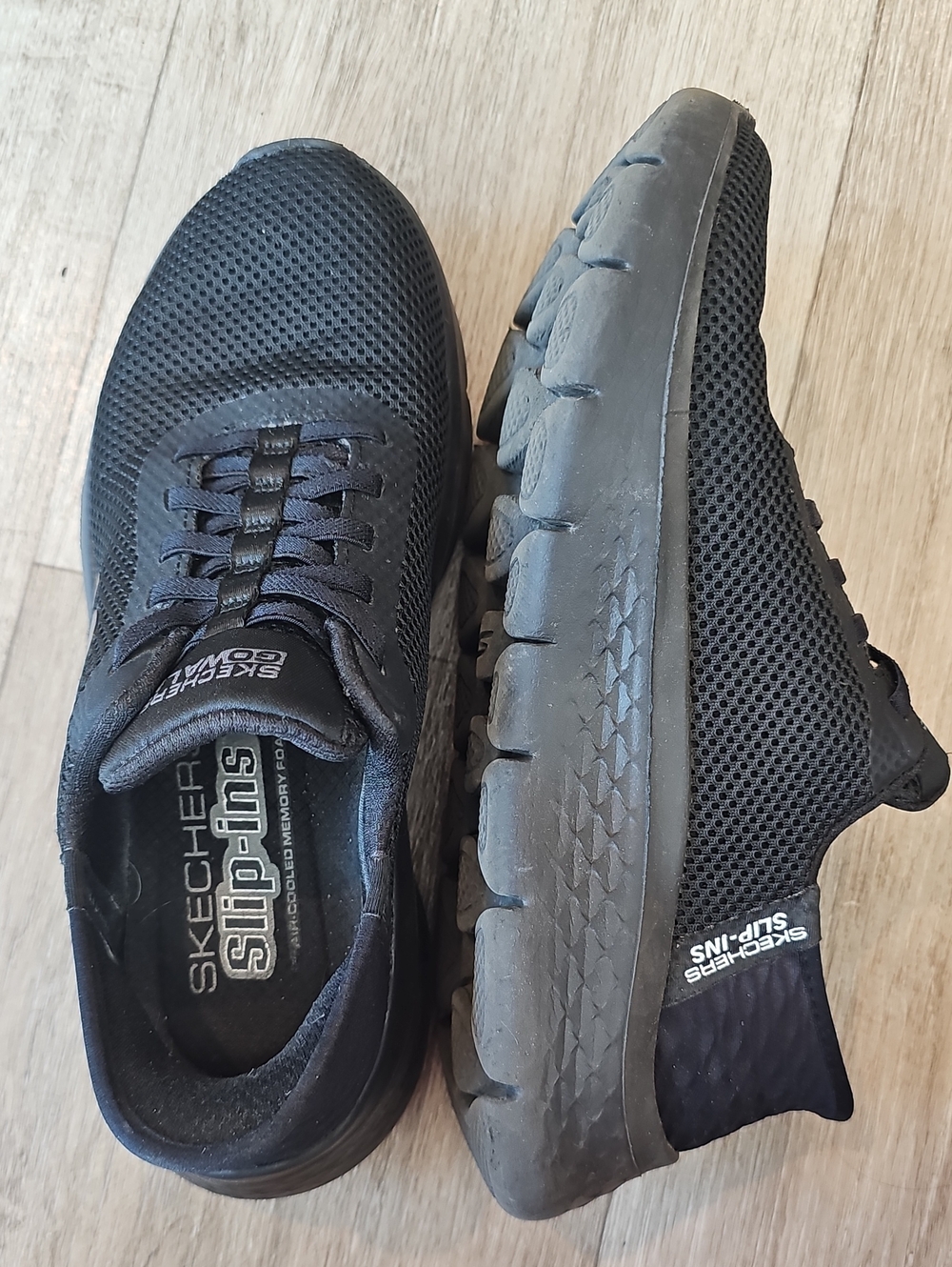 Skechers Women’s Black Athletic Slip-On Mesh Sneakers